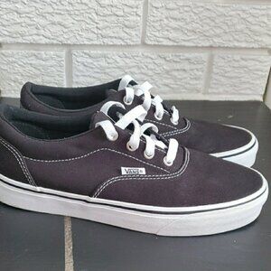 Vans Black and White Classic Canvas Sneakers Waffle Tread Size 7.5